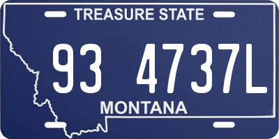 MT license plate 934737L