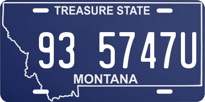 MT license plate 935747U