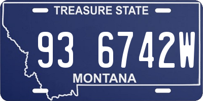 MT license plate 936742W