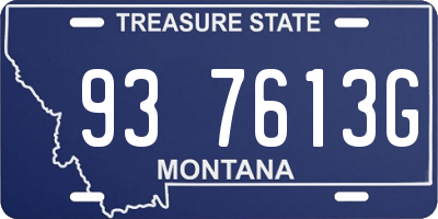 MT license plate 937613G