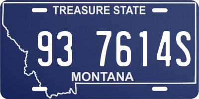 MT license plate 937614S