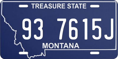 MT license plate 937615J