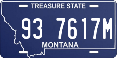 MT license plate 937617M