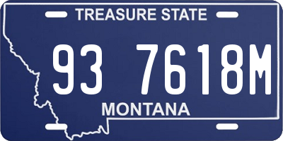 MT license plate 937618M