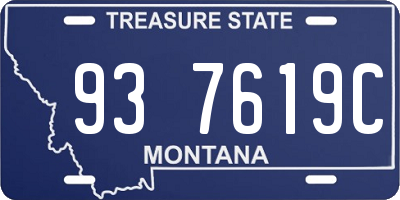 MT license plate 937619C