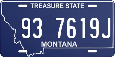 MT license plate 937619J