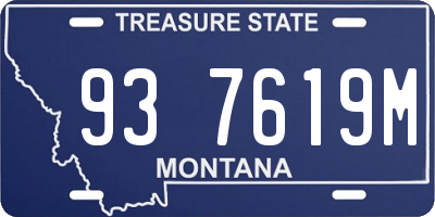 MT license plate 937619M