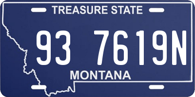 MT license plate 937619N
