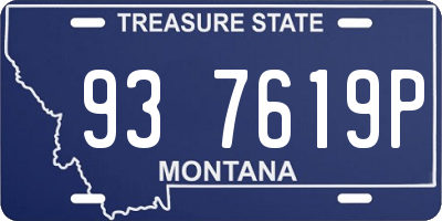 MT license plate 937619P