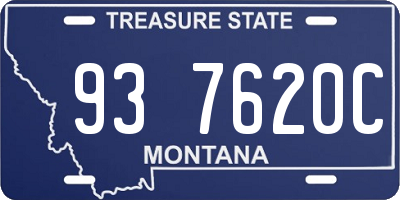 MT license plate 937620C