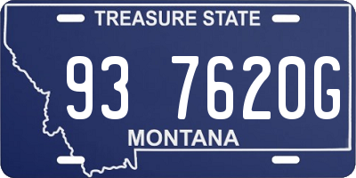 MT license plate 937620G