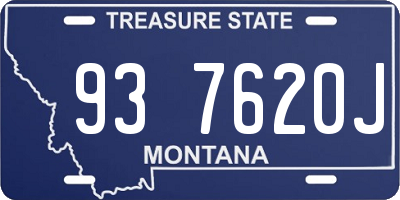 MT license plate 937620J