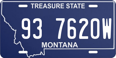 MT license plate 937620W