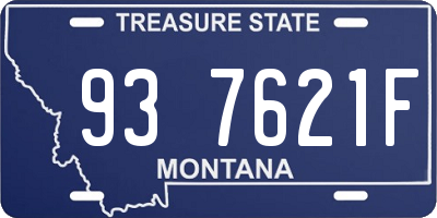 MT license plate 937621F