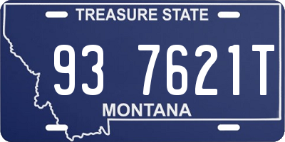 MT license plate 937621T