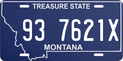 MT license plate 937621X