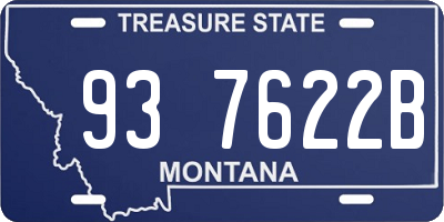 MT license plate 937622B