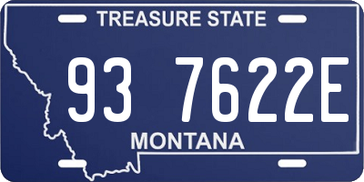 MT license plate 937622E