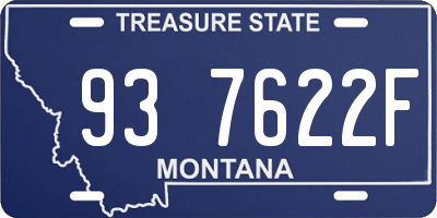 MT license plate 937622F