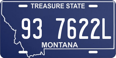 MT license plate 937622L