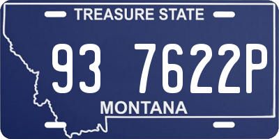 MT license plate 937622P