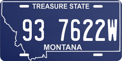 MT license plate 937622W