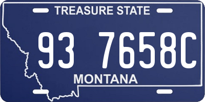 MT license plate 937658C