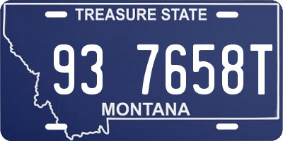 MT license plate 937658T