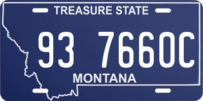MT license plate 937660C