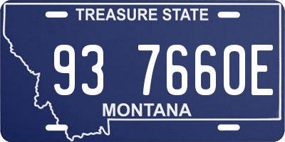 MT license plate 937660E