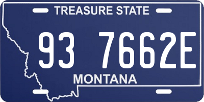 MT license plate 937662E