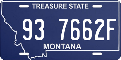 MT license plate 937662F
