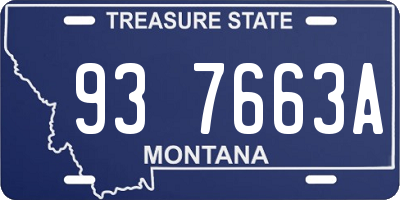 MT license plate 937663A
