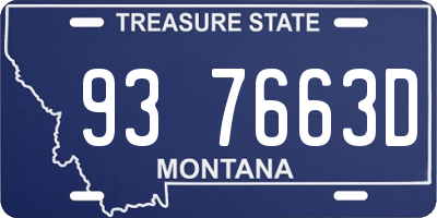 MT license plate 937663D