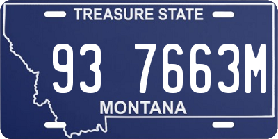 MT license plate 937663M