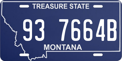 MT license plate 937664B