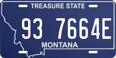MT license plate 937664E