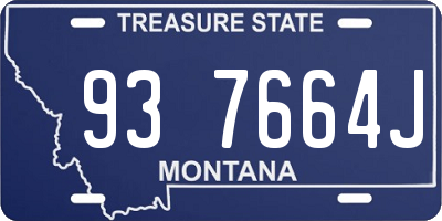 MT license plate 937664J