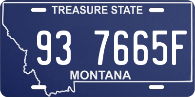MT license plate 937665F