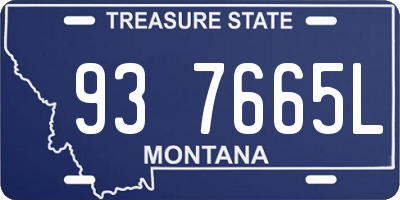 MT license plate 937665L