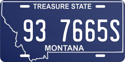 MT license plate 937665S
