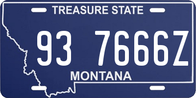 MT license plate 937666Z