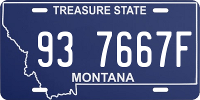MT license plate 937667F