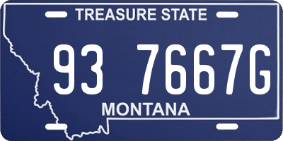 MT license plate 937667G