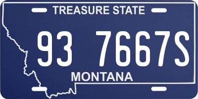 MT license plate 937667S