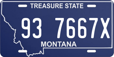 MT license plate 937667X