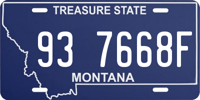 MT license plate 937668F