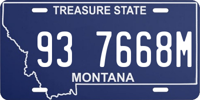 MT license plate 937668M