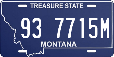 MT license plate 937715M