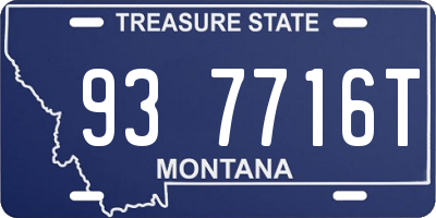 MT license plate 937716T